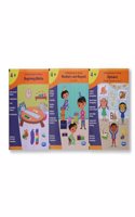 Navneet's Getting Ready for school for age 4+; Patterns and shapes, comparisons, Time, secondary colours, classification