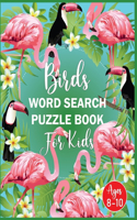 Birds Word Search Puzzle Book For Kids Ages 8-10