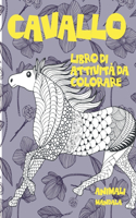 Libro di attività da colorare - Mandala - Animali - Cavallo