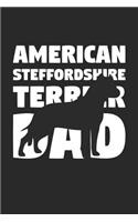 American Steffordshire Terrier Notebook 'Dog Dad' - Gift for Dog Lovers - American Steffordshire Terrier Journal