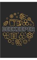 Beekeeper: Notebook Or Journal 6x9 Squared 120 Pages Beekeeper & Bee Lovers Gift