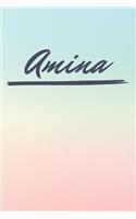 Amina: Personalized Amina Journal / Birthday Gift / Greeting Card / Diary Name Gift Alternative