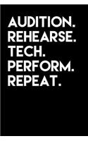 Audition Rehearse Tech Perform Repeat