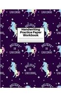 Handwriting Practice Paper Workbook