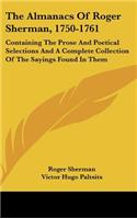 The Almanacs of Roger Sherman, 1750-1761