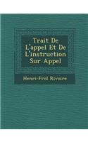 Trait de L'Appel Et de L'Instruction Sur Appel