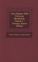 Canti Popolari Delle Provincie Meridionali, Volume 2