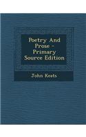 Poetry and Prose - Primary Source Edition