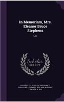 In Memoriam, Mrs. Eleanor Bruce Stephens