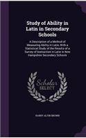 Study of Ability in Latin in Secondary Schools