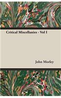 Critical Miscellanies - Vol I