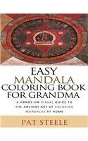 Easy Mandala Coloring Book For Grandma