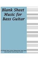 Blank Sheet Music For Bass Guitar