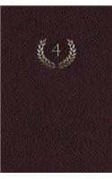 Monogram "4" Any Day Planner Journal: (30 Monogram Maroon 365 Planner)