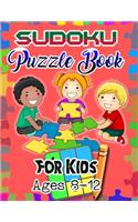 Sudoku Puzzle Book For Kids Ages 8-12: 235 Sudoku Puzzles For Kids Easy - Hard - A Brain Game For Smart Kids - sudoku for kids ages 8-12 - large print sudoku puzzle books