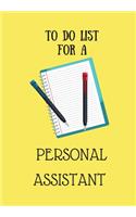 To Do List for a Personal Assistant: DOT JOURNAL for you to draft your ideas. KEEP TRACK OF IMPORTANT THINGS. VERY HANDY SIZE TO POP INTO YOUR HANDBAG AND TAKE WITH YOU. Scribble down y