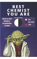 2020 & 2021 Two-Year Weekly Planner For Best Chemist Gift - Funny Yoda Quote Appointment Book - Two Year Agenda Notebook