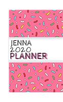 Jenna: : 2020 Personalized Planner: One page per week: Pink sprinkle design