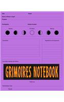 Grimoires Notebook: A Blank Journal of Spell Paper(1 Grimoire Stationery)