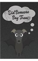 Greyhound Lined Notebook: A Halloween Themed Notebook for Greyhound Lovers(49 Dog Halloween Notebooks and Journals)