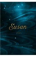 Susan Journal: Personalized Name Journal or Diary Notebook For Women To Write In, Gold Plated Name (Gift Journal)
