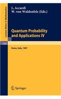 Quantum Probability and Applications IV