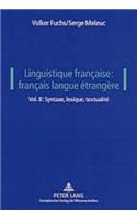 Linguistique Française: Français Langue Étrangère