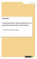 Umsatzsteuerliche Nachweispflichten bei grenzüberschreitenden Sachverhalten