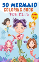 Mermaid Coloring Book For Kids Ages 4-8