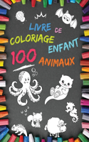Livre de coloriage enfant 100 Animaux