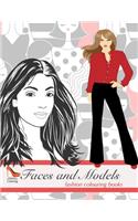 Faces and models fashion coloring books: Fashion coloring books for women