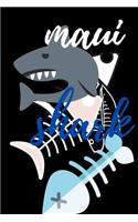 Maui Shark Skeleton White Print