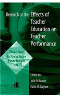 Research on the Effects of Teacher Education on Teacher Performance