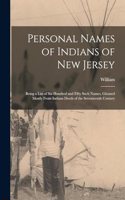 Personal Names of Indians of New Jersey