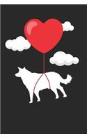 Valentine's Day Notebook - Valentine's Day Gift for Animal Lover - Valentine's Day Wolf Journal - Wolf Diary