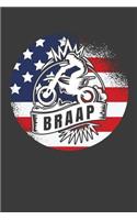 Braap: American Flag Motorcycle Racer Gift