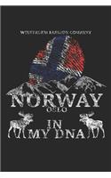 Wikstroem - Notes: Norway Oslo my DNA Fingerprint used look - Notebook 6x9 checkered