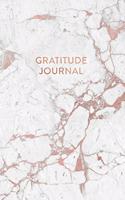 Gratitude Journal: White Marble and Rose Gold Inlay - Daily Gratitude Journal for Women and Teen Girls (5 x 8 - 100 pages)