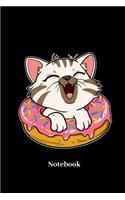 Notebook: Liniertes Notizbuch für Donut, Süßigkeiten, Katzen, Kätzchen und Zucker Fans - Notizheft Klatte für Männer, Frauen und Kinder