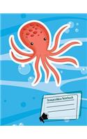 Composition Notebook: Cute Octopus Book for Girls or Boys. 8.5 x 11 lined 110 pages. for kids school students and teachers