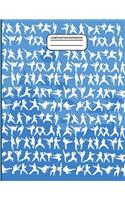 Composition Notebook: For Girls Karate. 8.5 x 11 lined 110 pages. for kids school students and teachers