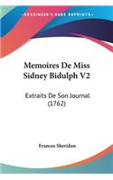 Memoires De Miss Sidney Bidulph V2