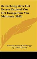 Betrachting Over Het Eerste Kapittel Van Het Evangelium Van Mattheus (1860)