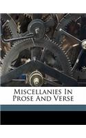 Miscellanies in Prose and Verse