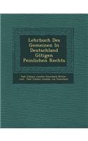Lehrbuch Des Gemeinen in Deutschland G Ltigen Peinlichen Rechts