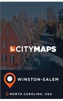 City Maps Winston-Salem North Carolina, USA