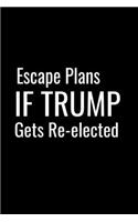 Escape Plans If Trump Gets Re-elected - Funny Journal Notebook For Planning