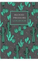 Blood Pressure Logbook: Dark Grey and Mint Green Cactus Succulent Matte Softcover - Keep Track of Blood Pressure - Monitor Your Blood Pressure and Stay Healthy - 6" x 9" - (1 Blood Pressure Logbooks)