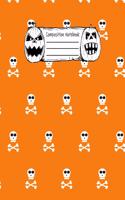 Halloween Abstract Pattern Volume 5 College Ruled Journal: 110 Blank Lined Wide Ruled (7.5 x 9.25) Pages to Jot Down Your Thoughts