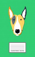 Composition Notebook - Graph Paper: Green Bull Terrier - 109 pages 8.5"x11" - White Blank 5x5 Exercise Book - School Subject - Gift For Kids Teenager Adult Teacher Student - Journal - 